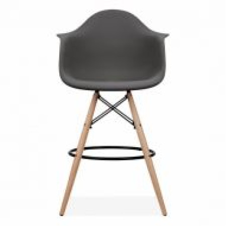 Стул барный Тауэр Вуд Eames, ножки дерево бук, пластик, цвет черный