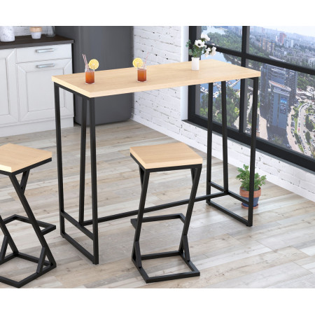 Барный стол BS-125 Loft Design Дуб Борас