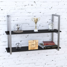 Полка PL-2-16 Loft Design Венге Луизиана длина полки 92 см Серебристый Полка PL-2-16 Loft Design Венге Луизиана длина полки 92 см Серебристый