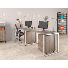 Двойной письменный стол Loft design Q-135-2 Дуб Палена