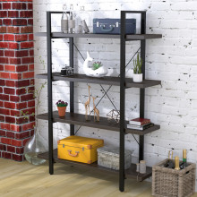 Стеллаж Сингл-4-120 Loft Design Венге Корсика